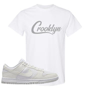 Move To Zero White Low Dunks T Shirt | Crooklyn, White