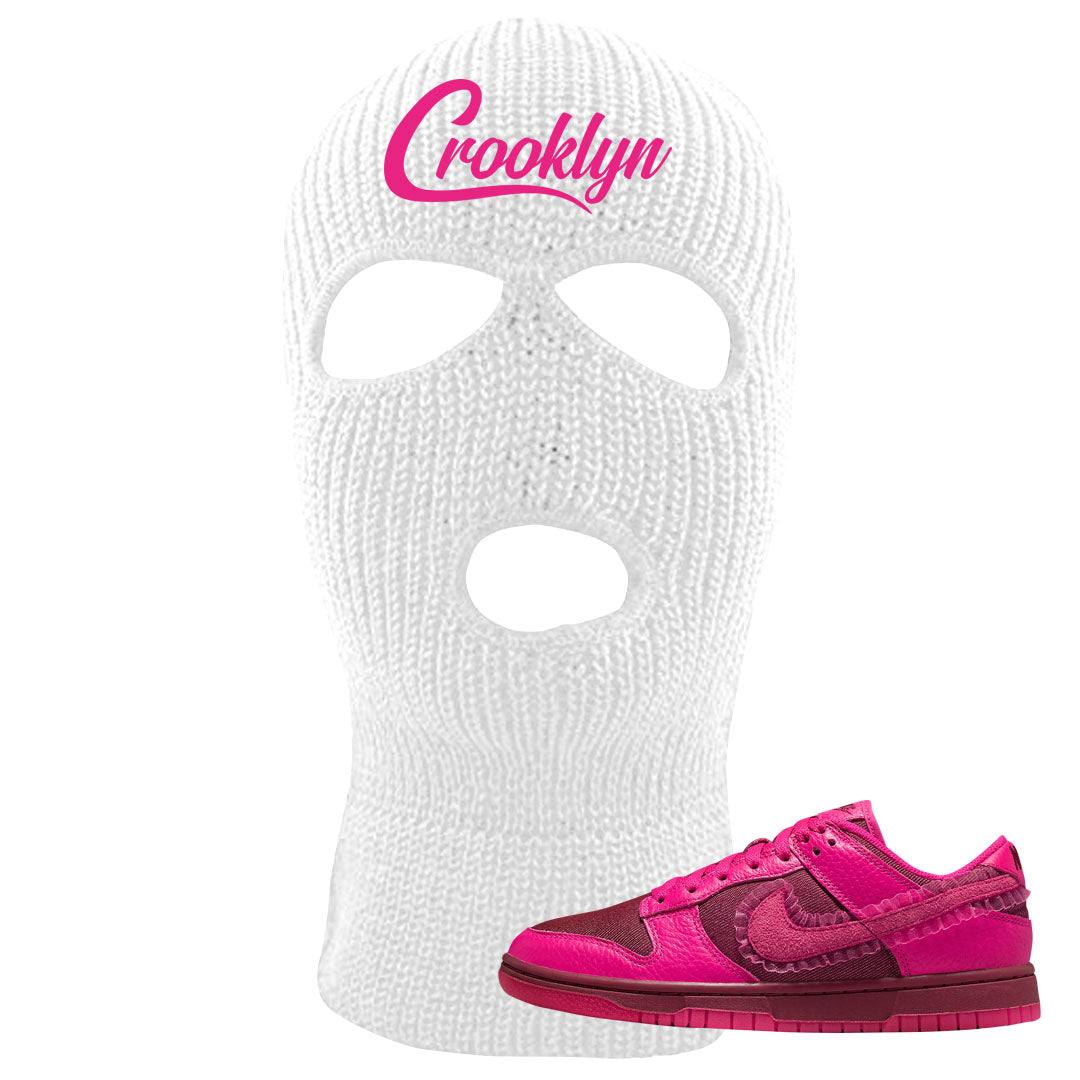 2022 Valentine's Day Low Dunks Ski Mask | Crooklyn, White