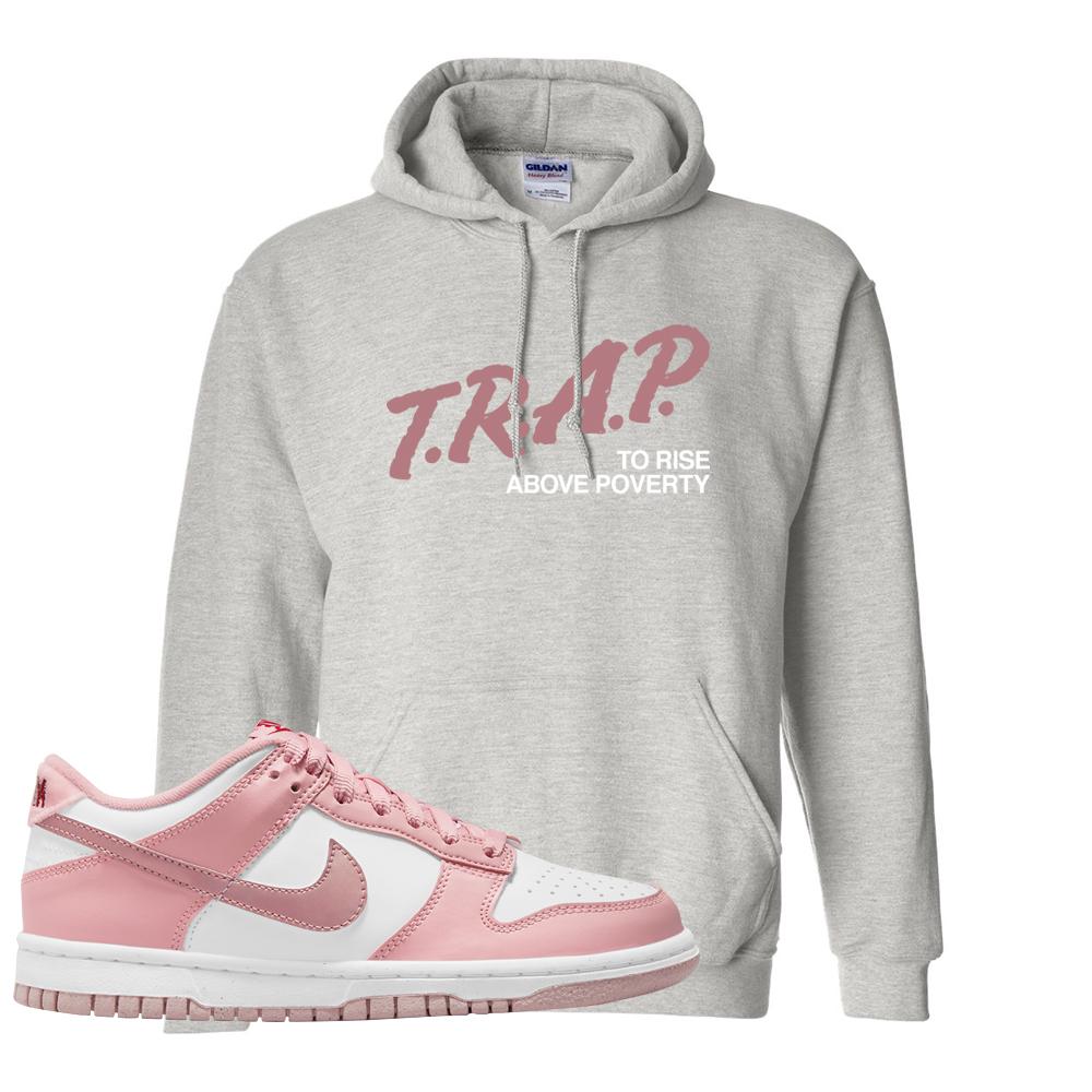 Pink Velvet Low Dunks Hoodie | Trap To Rise Above Poverty, Ash