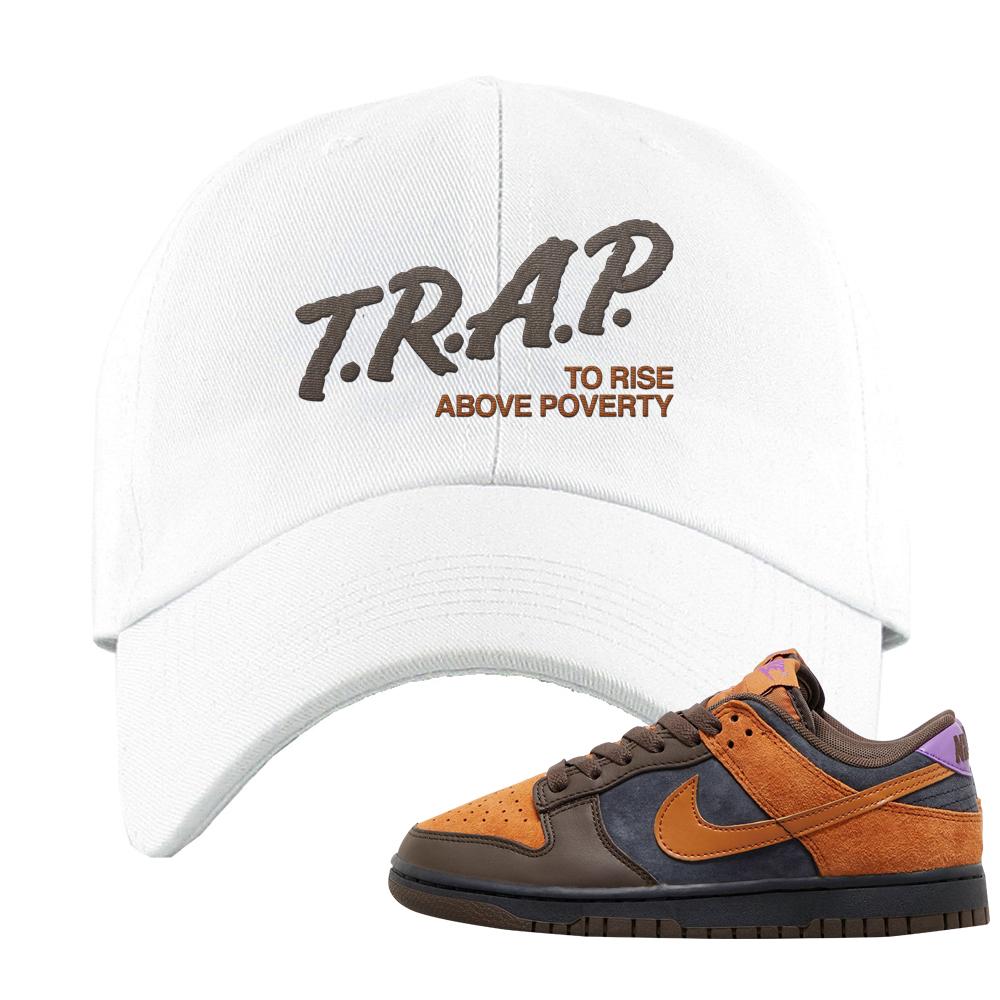 SB Dunk Low Cider Dad Hat | Trap To Rise Above Poverty, White