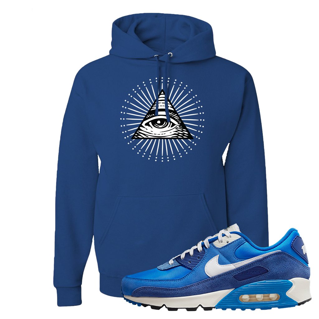 Air Max 90 First Use Hoodie | All Seeing Eye, Royal