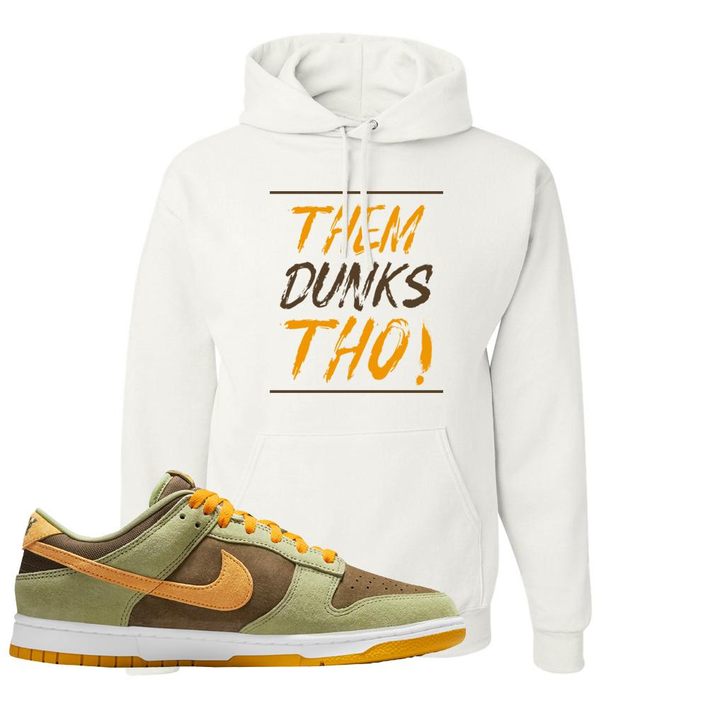 SB Dunk Low Dusty Olive Hoodie | Them Dunks Tho, White