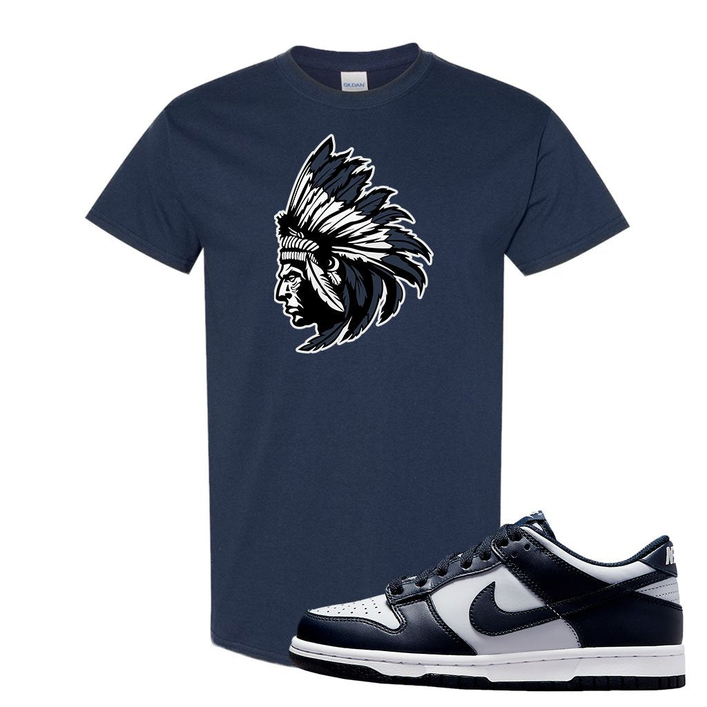 SB Dunk Low Georgetown T Shirt | Indian Chief, Navy Blue