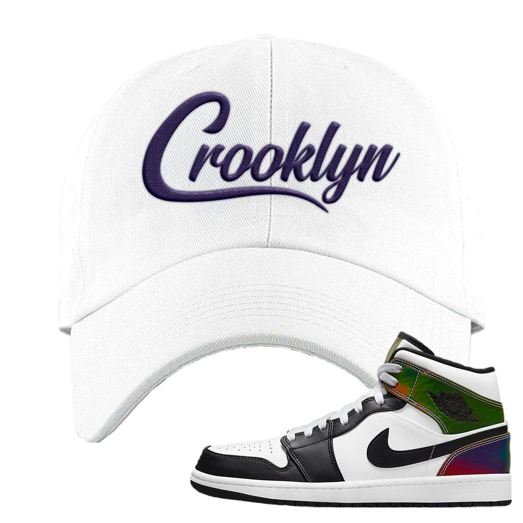 Color Change Mid 1s Dad Hat | Crooklyn, White