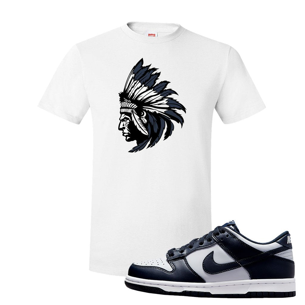 SB Dunk Low Georgetown T Shirt | Indian Chief, White