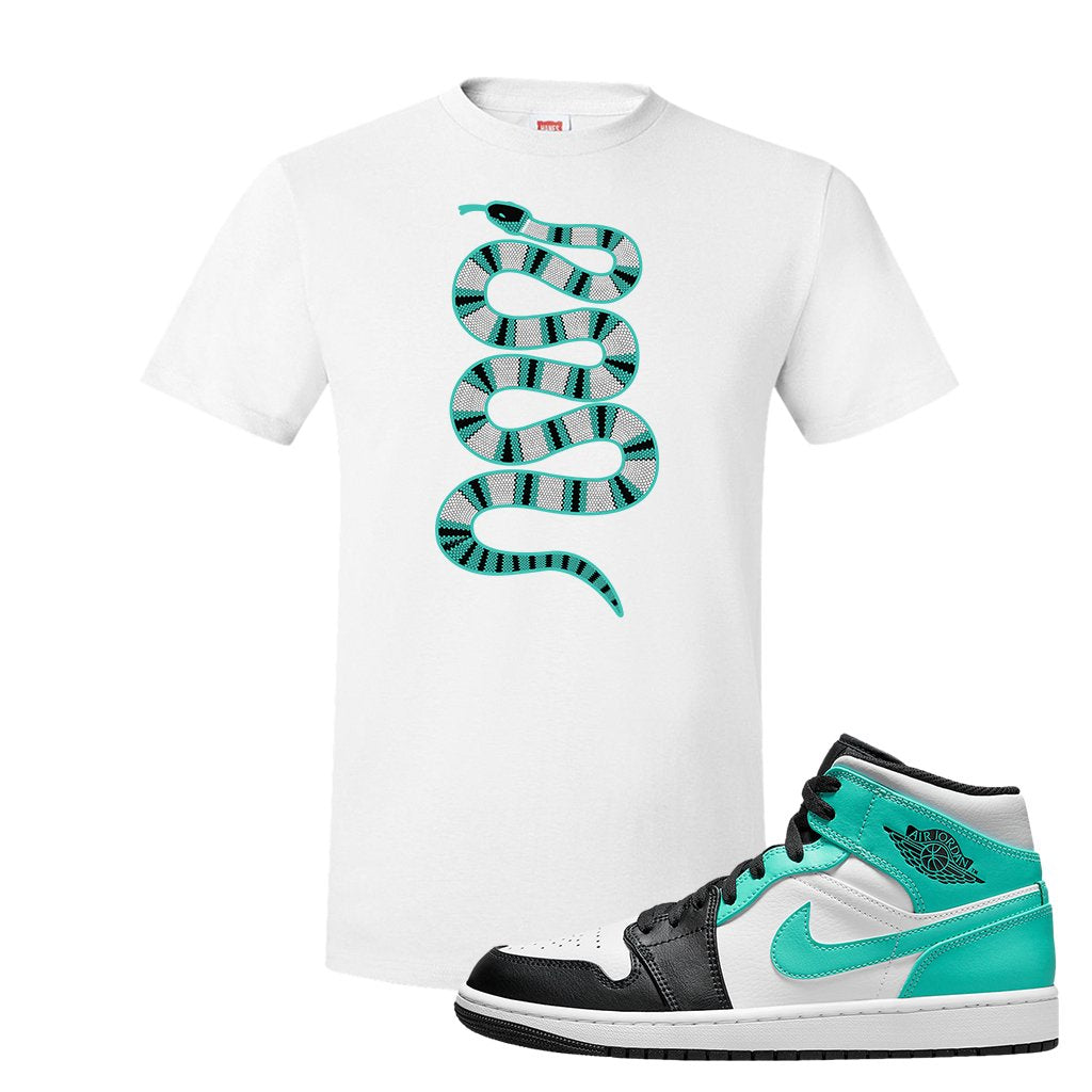 Air Jordan 1 Mid Tropical Twist T Shirt | Coiled Snake, White