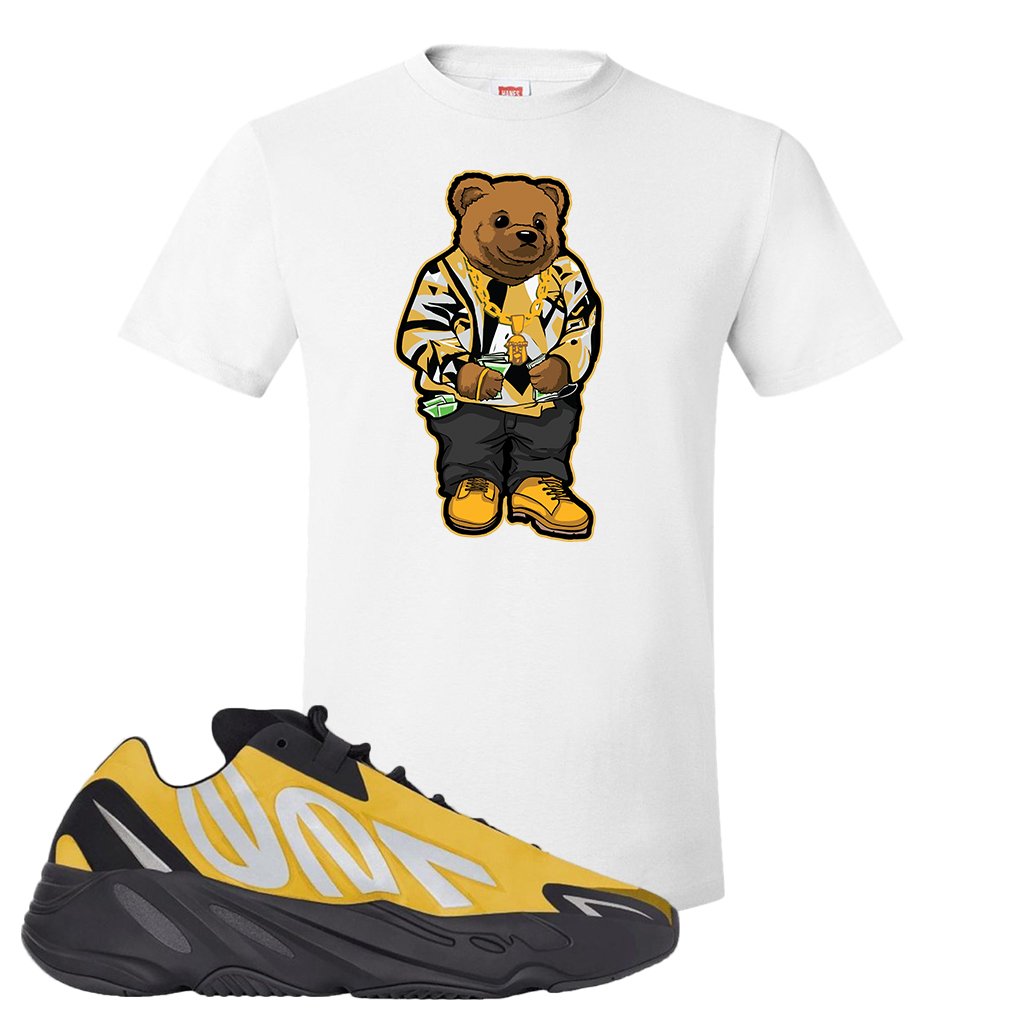 MNVN Honey Flux 700s T Shirt | Sweater Bear, White