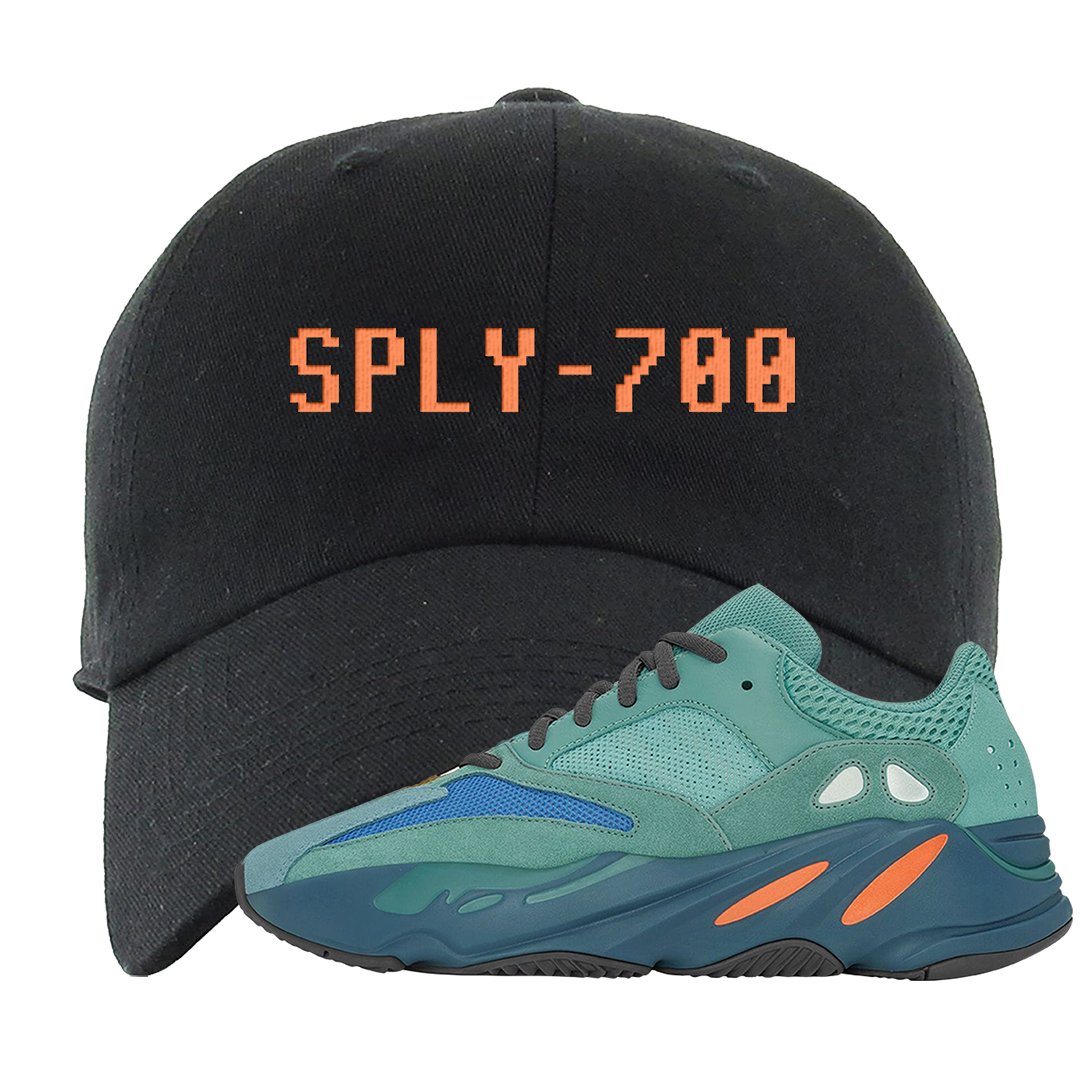 Faded Azure 700s Dad Hat | Sply-700, Black