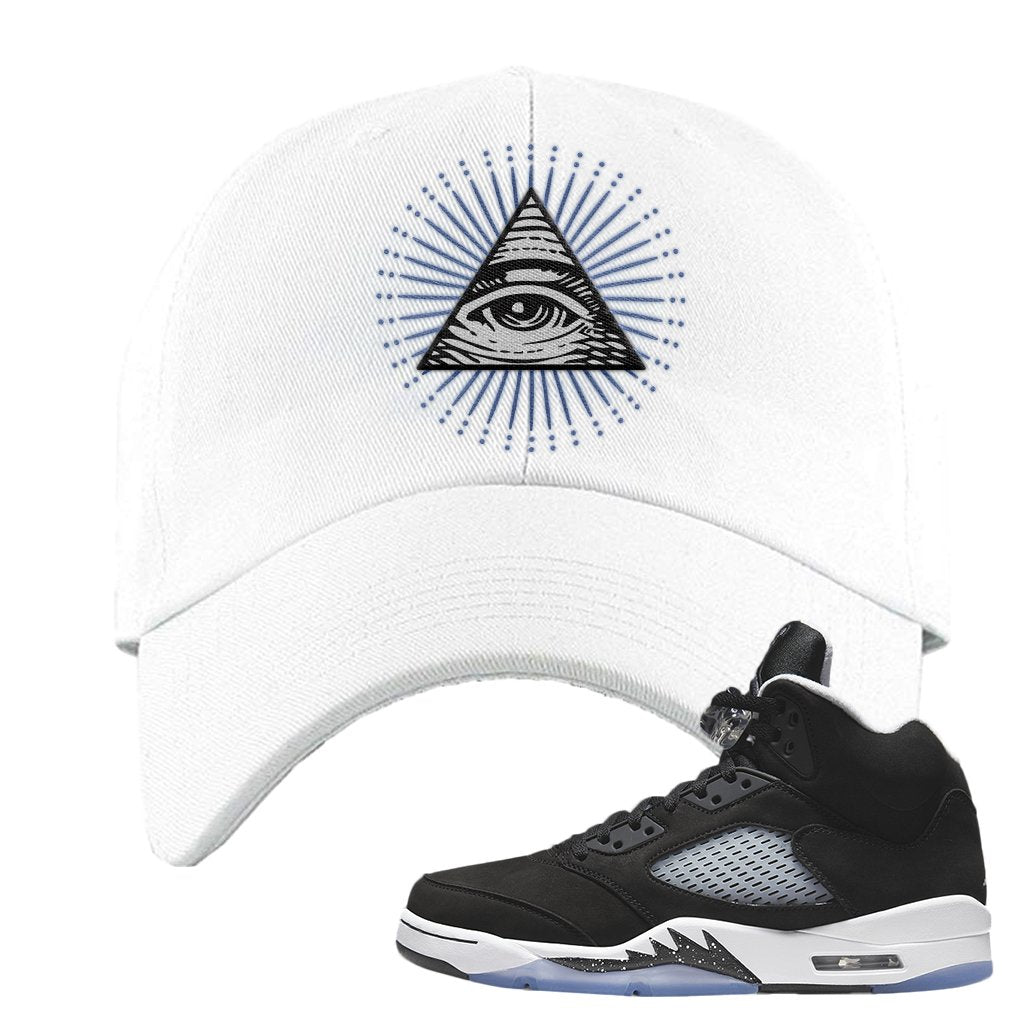 Oreo Moonlight 5s Dad Hat | All Seeing Eye, White