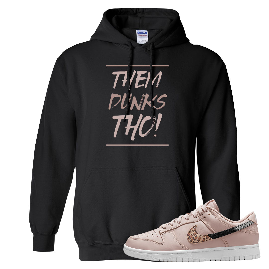 Primal Dusty Pink Leopard Low Dunks Hoodie | Them Dunks Tho, Black