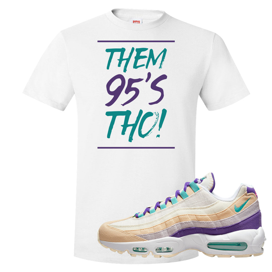 Sprung Natural Purple 95s T Shirt | Them 95's Tho, White
