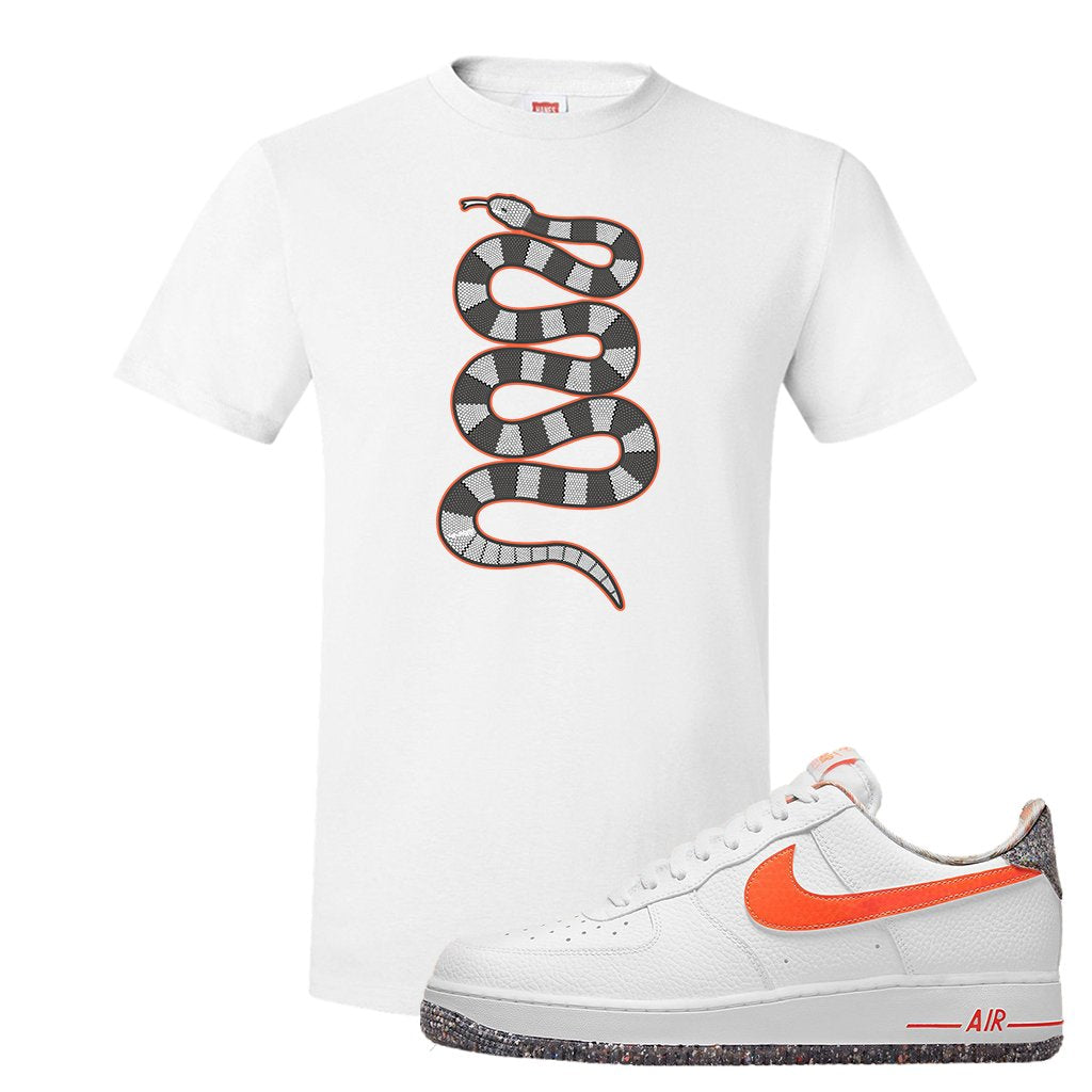 Air Force 1 Low Crimson Grind Rubber T Shirt | Coiled Snake, White