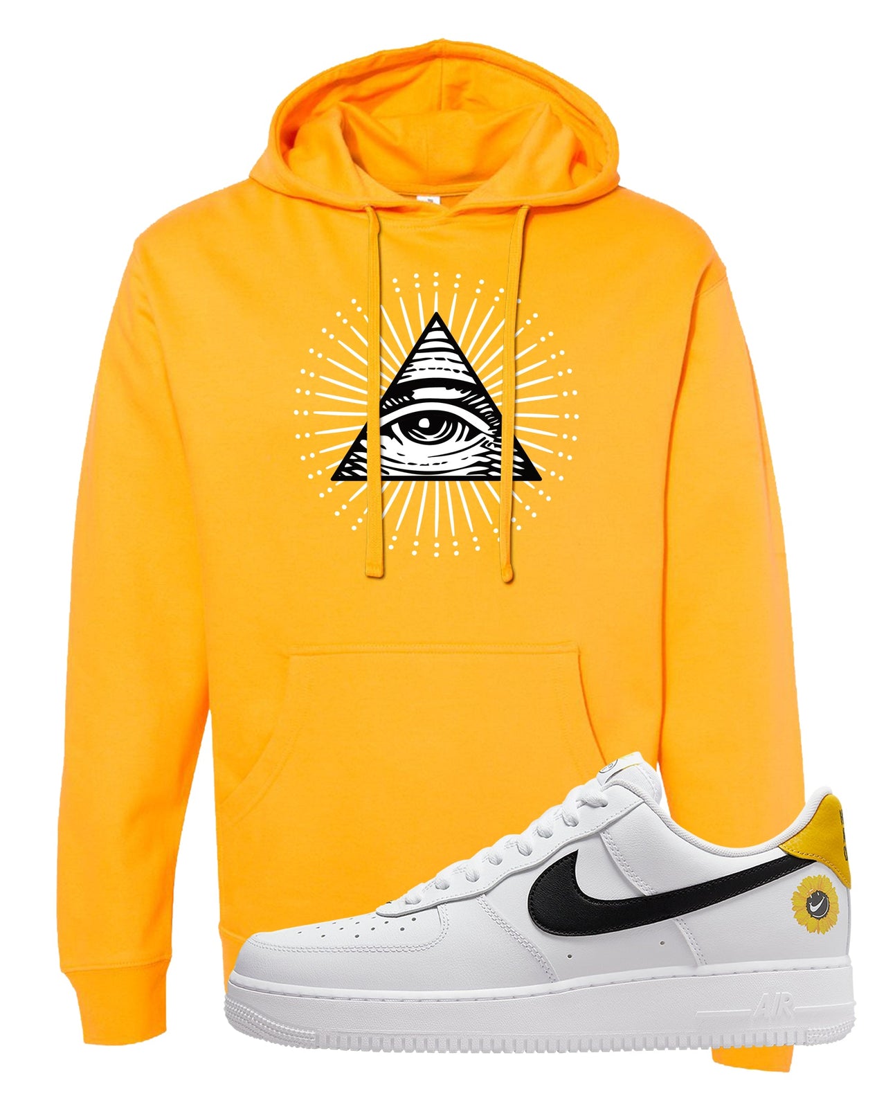 Have A Nice Day AF1s Hoodie | All Seeing Eye, Gold