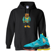 South Beach Christmas Bron 19s Hoodie | Sweater Bear, Black