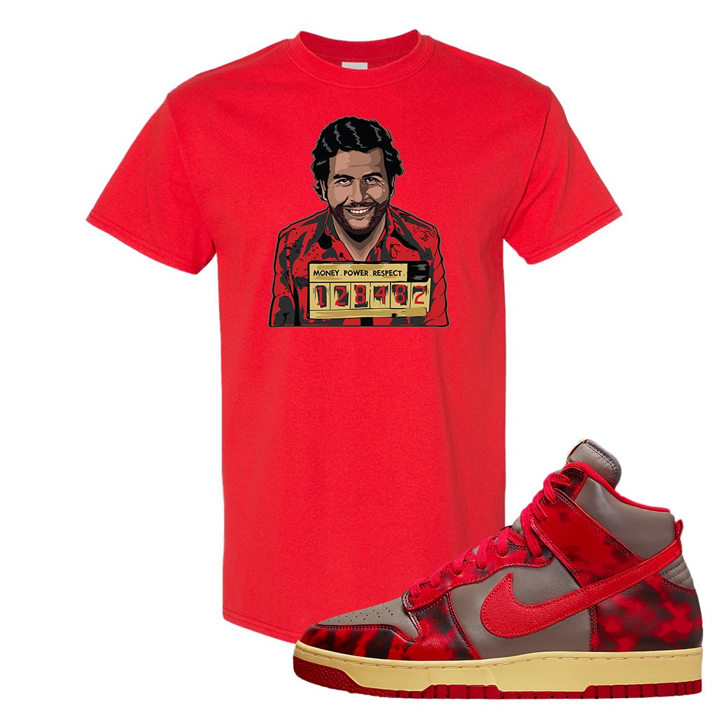 Acid Wash Red 1985 High Dunks T Shirt | Escobar Illustration, Red