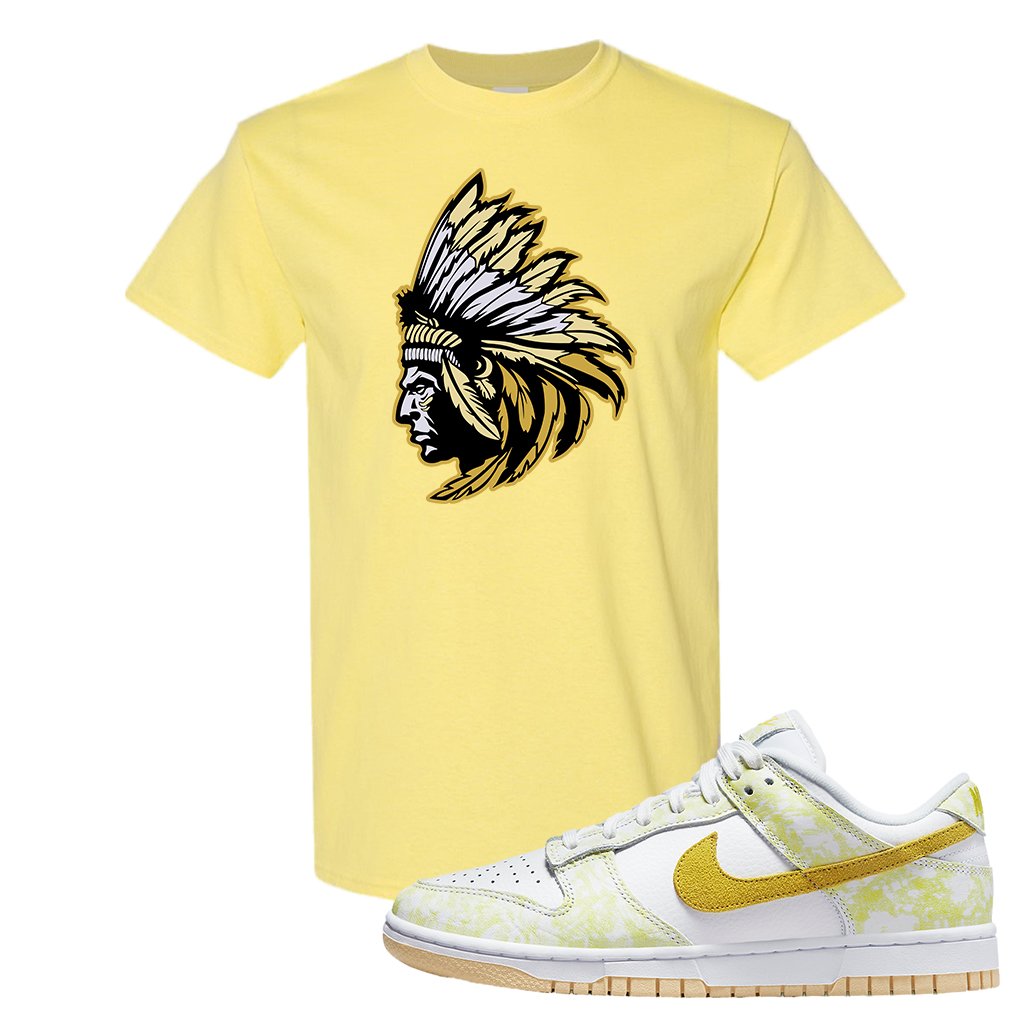 Yellow Strike Low Dunks T Shirt | Indian Chief, Cornsilk