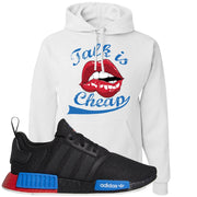 NMD R1 Black Red Boost Matching Hoodie | Sneaker hoodie to match NMD R1s | Talk Is Cheap, White