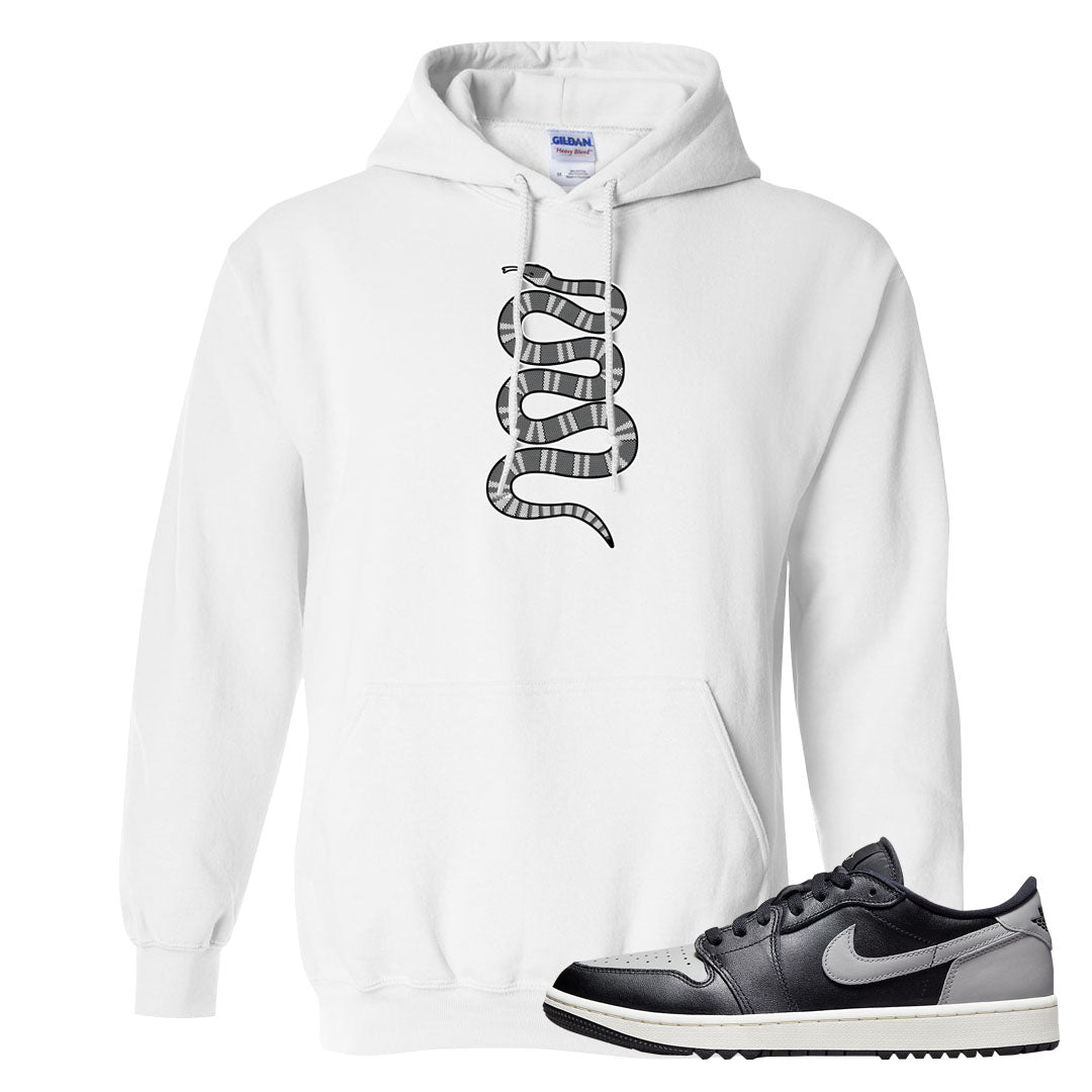 Shadow Golf Low 1s Hoodie | Coiled Snake, White