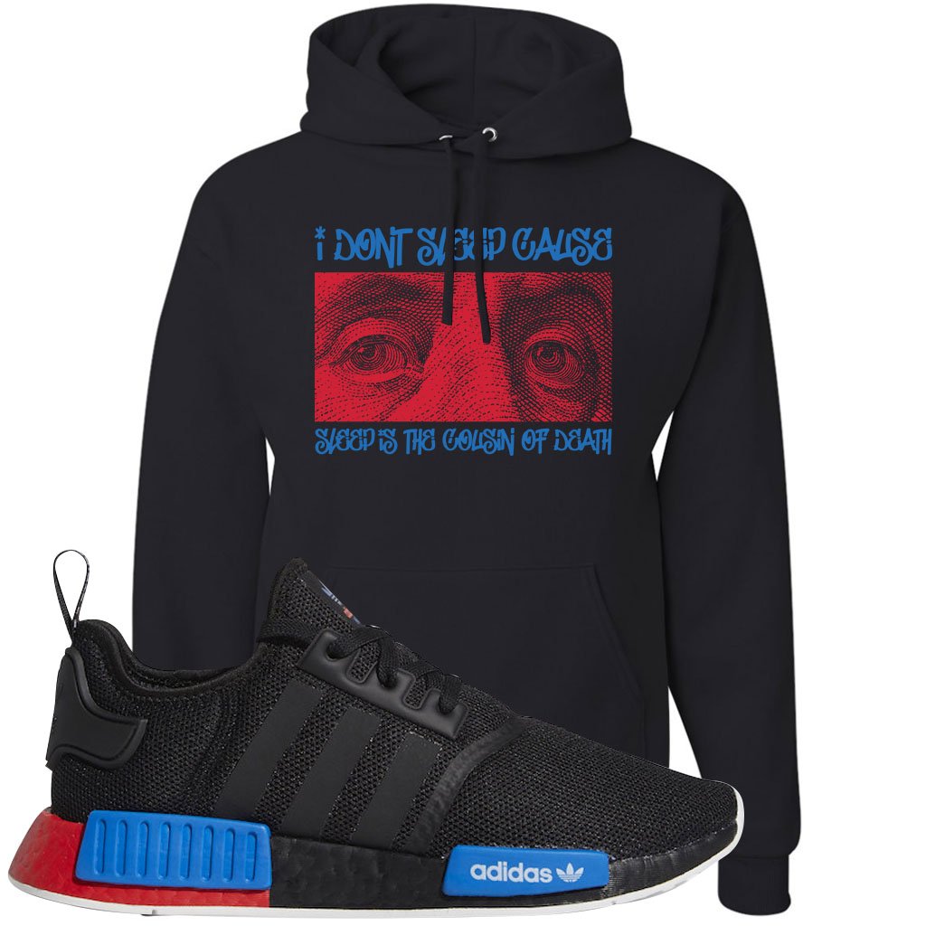 NMD R1 Black Red Boost Matching Hoodie | Sneaker hoodie to match NMD R1s | Franklin Eyes, Black