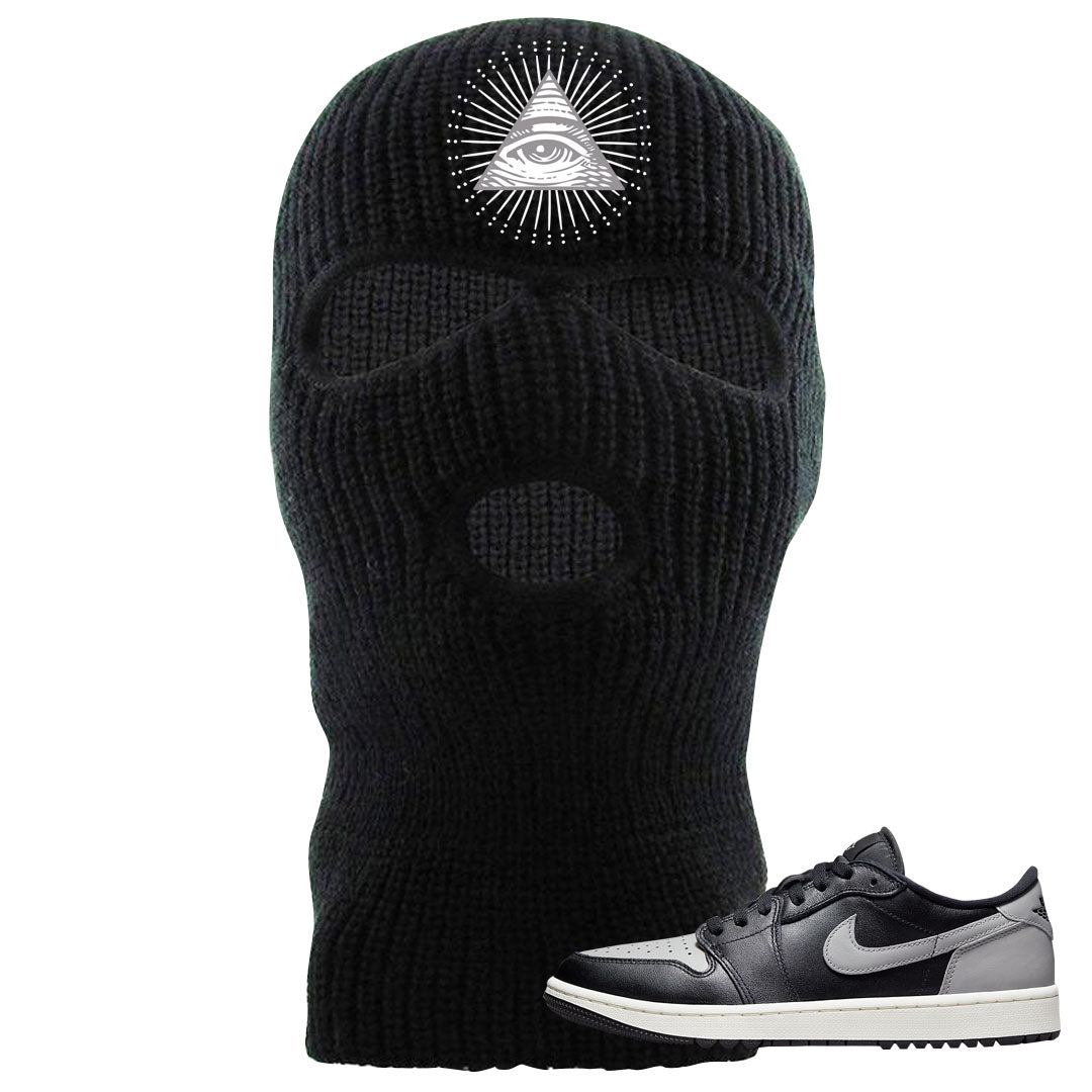 Shadow Golf Low 1s Ski Mask | All Seeing Eye, Black