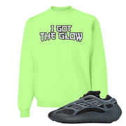 Alvah v3 700s Crewneck Sweatshirt | I Got The Glow, Neon Green