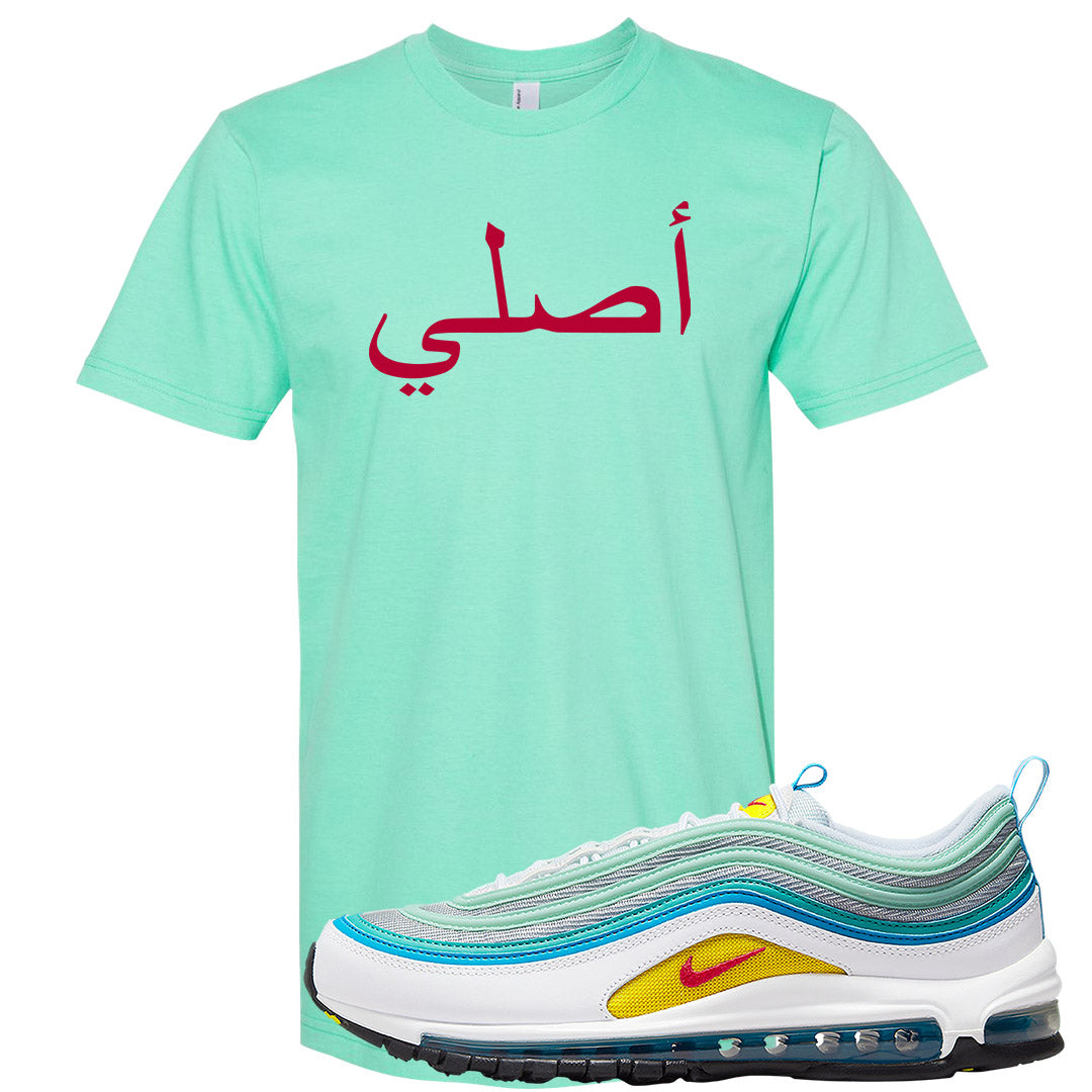 Spring Floral 97s T Shirt | Original Arabic, Mint
