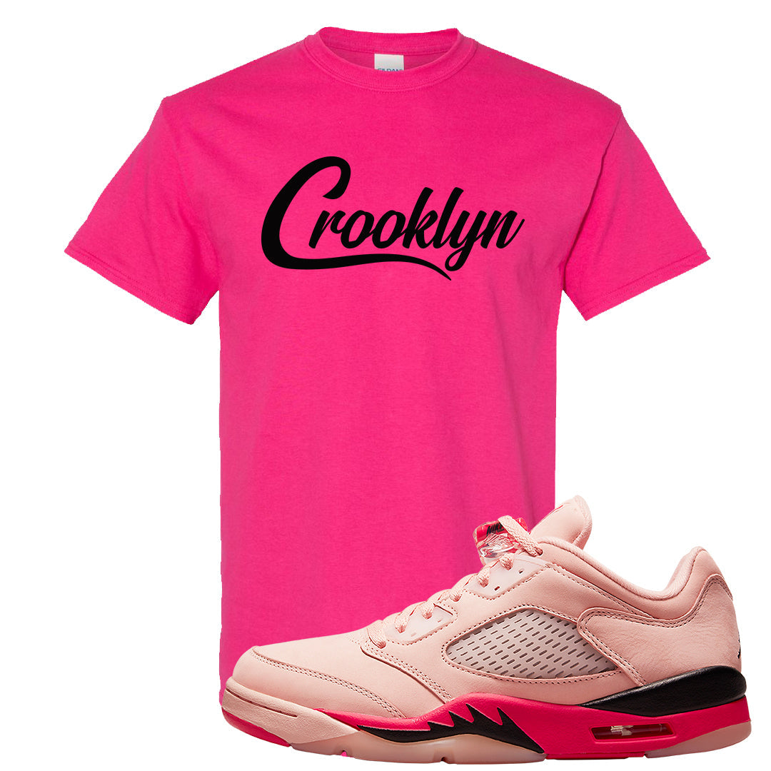 Arctic Pink Low 5s T Shirt | Crooklyn, Heliconia
