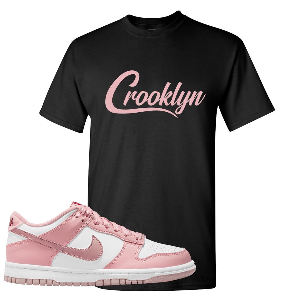 Pink Velvet Low Dunks T Shirt | Crooklyn, Black