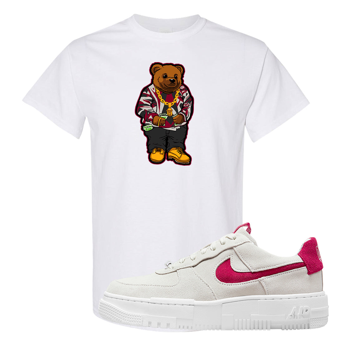 Mystic Hibiscus Pixel AF1s T Shirt | Sweater Bear, White