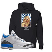 Racer Blue 3s Hoodie | God Told Me, Black