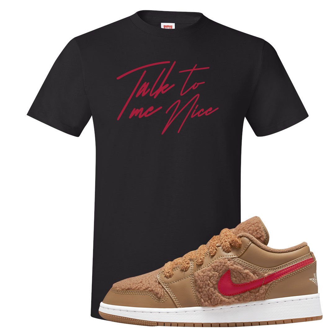 Teddy Bear Low 1s T Shirt | Talk To Me Nice, Black