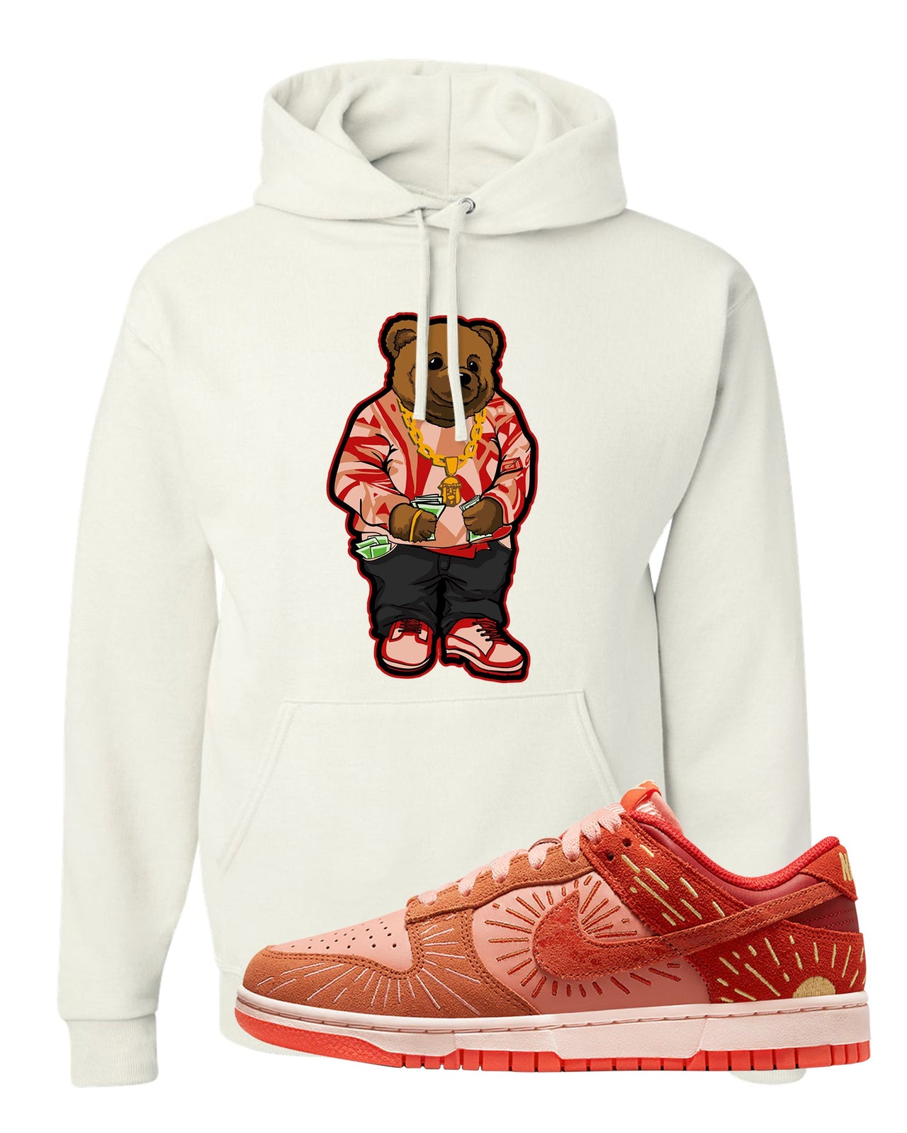 Solstice Low Dunks Hoodie | Sweater Bear, White