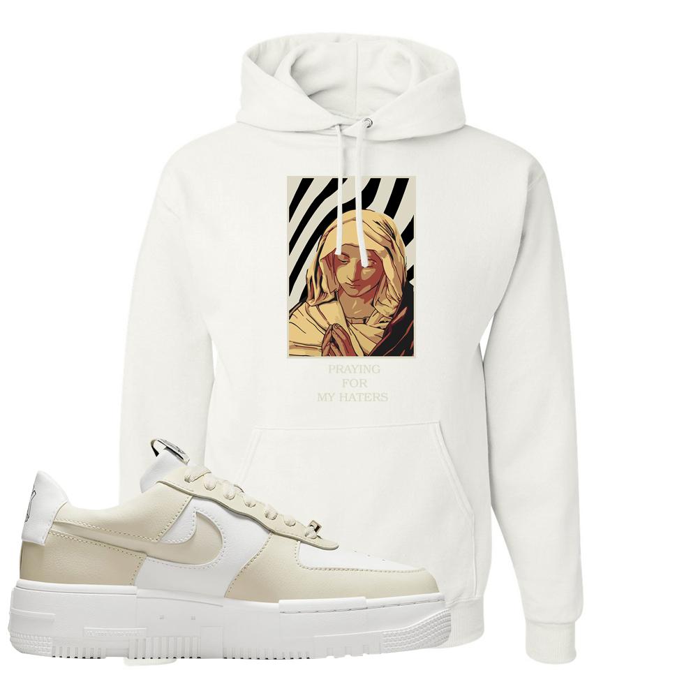 Pixel Cream White Force 1s Hoodie | God Told Me, White