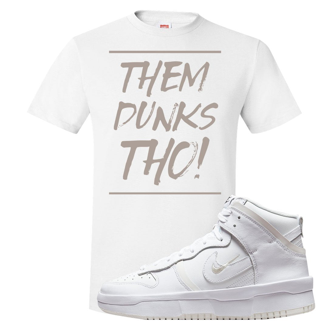 Summit White Rebel High Dunks T Shirt | Them Dunks Tho, White