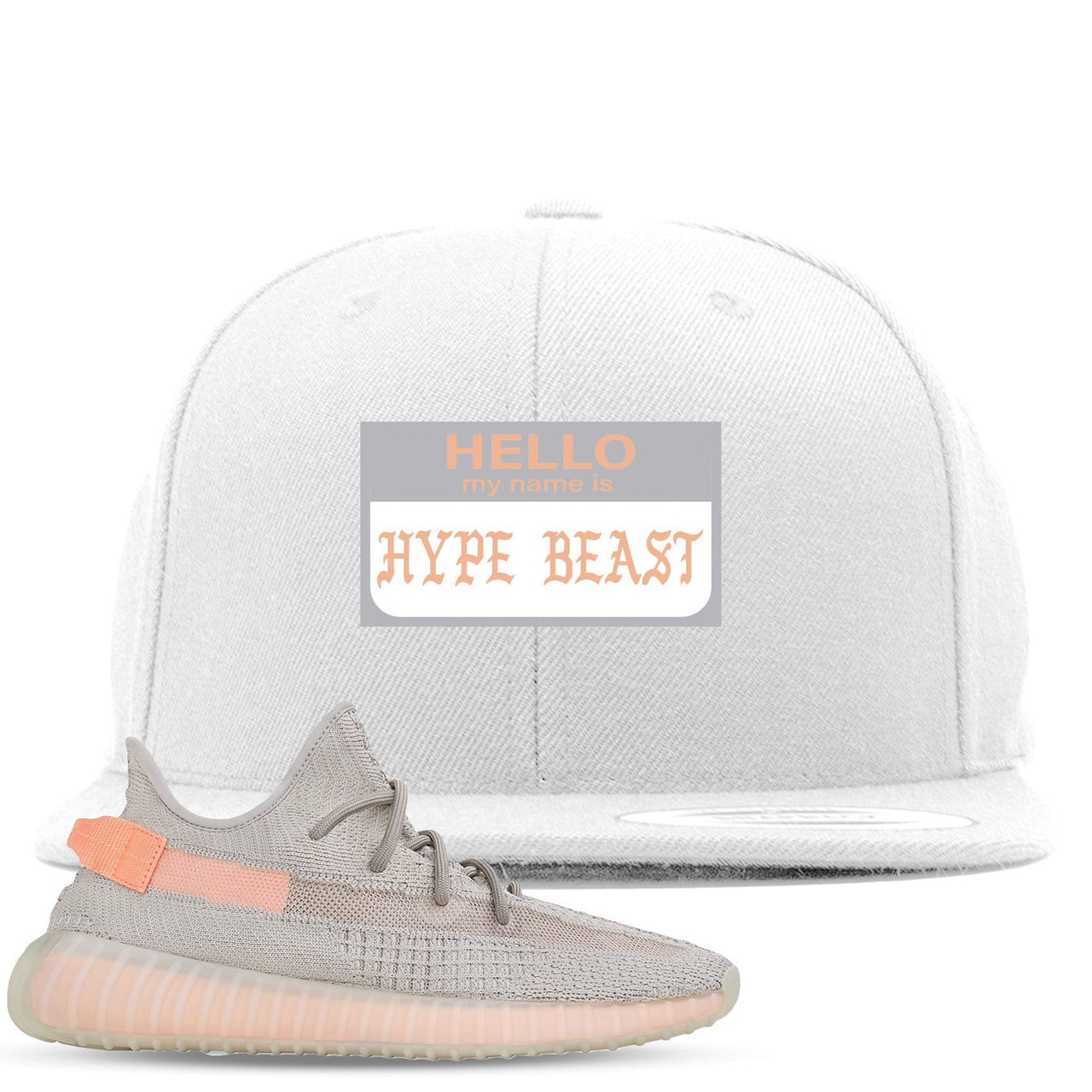 True Form v2 350s Snapback | Hello My Name Is Hype Beast Pablo, White