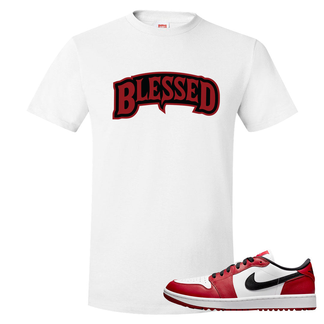 Chicago Golf Low 1s T Shirt | Blessed Arch, White