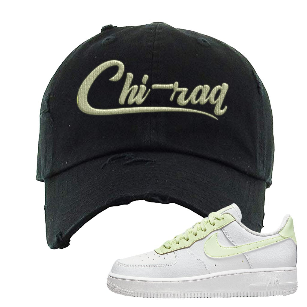WMNS Color Block Mint 1s Distressed Dad Hat | Chiraq, Black