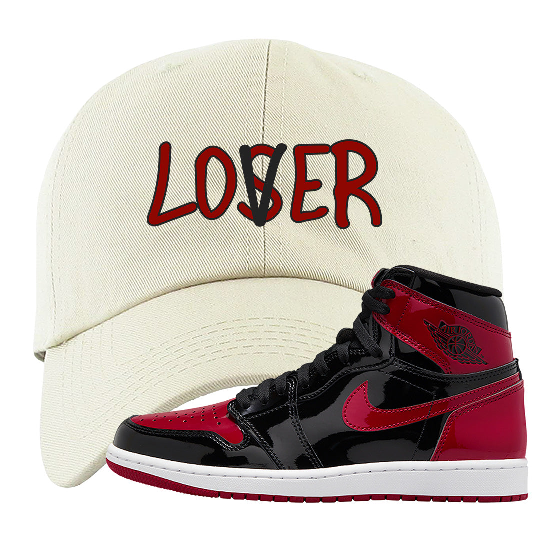 Patent Bred 1s Dad Hat | Lover, White