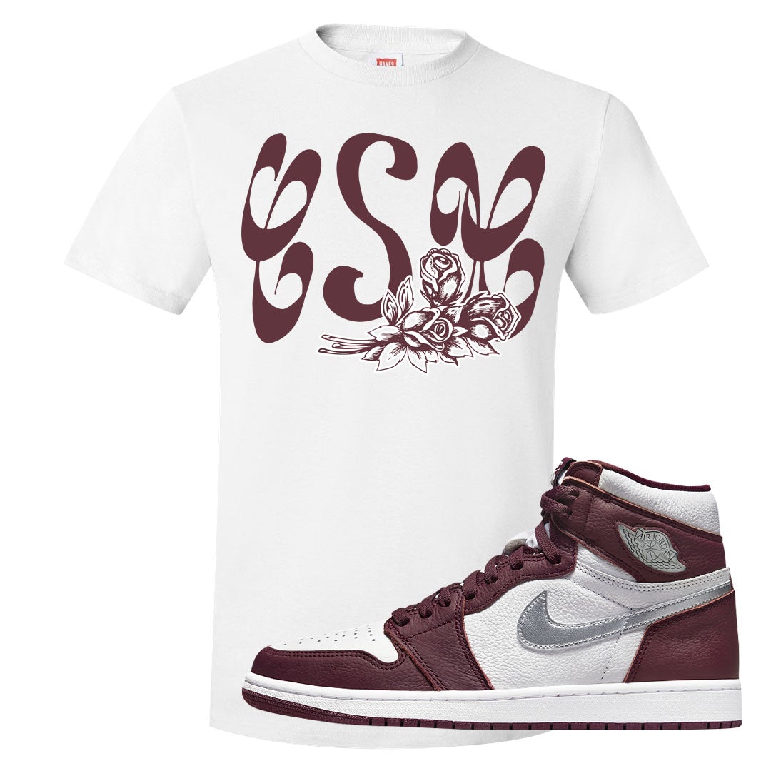 Bordeaux 1s T Shirt | Certified Sneakerhead, White