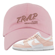 Next Nature Pale Citrus Low Dunks Dad Hat | Trap To Rise Above Poverty, Light Pink