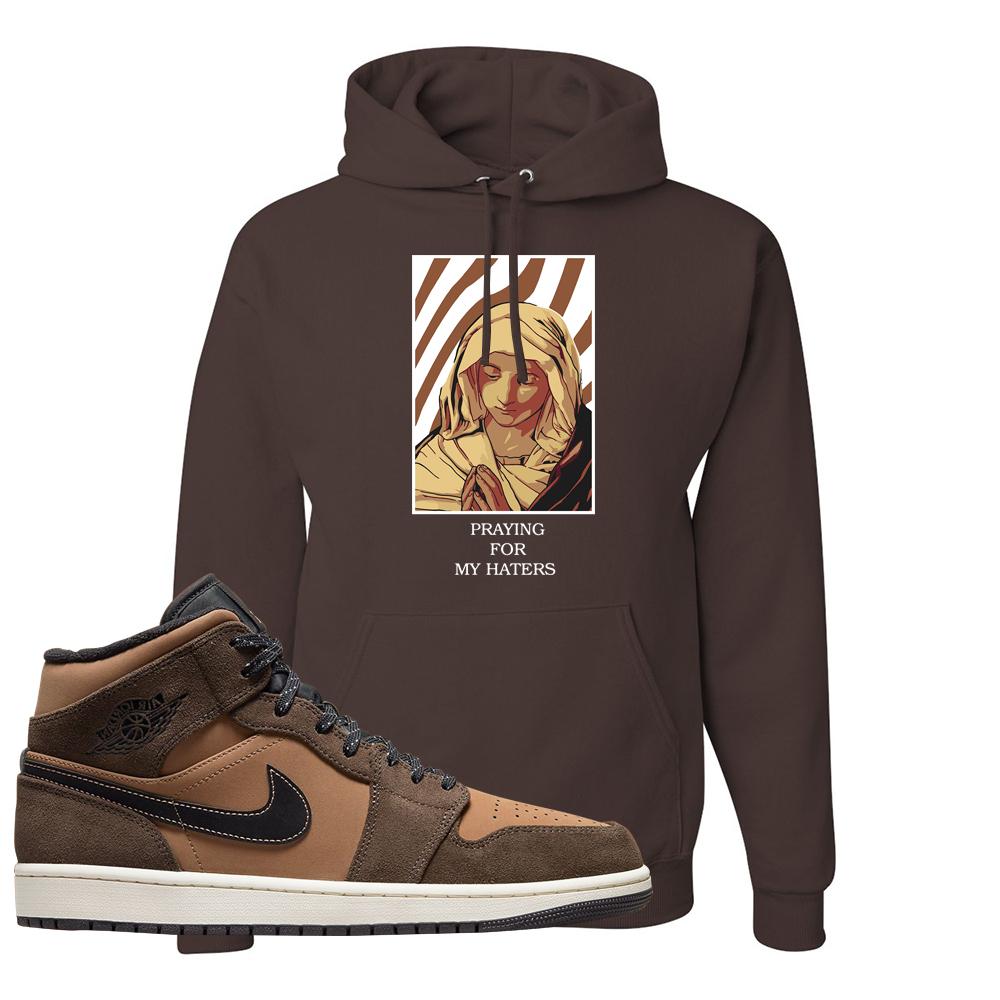 Earthy Brown Mid 1s Hoodie | God Told Me, Dark Chocolate