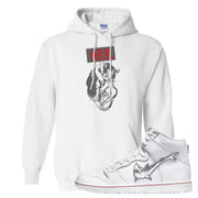 Shark High Dunks Hoodie | Support Your Local Skate Shop, White