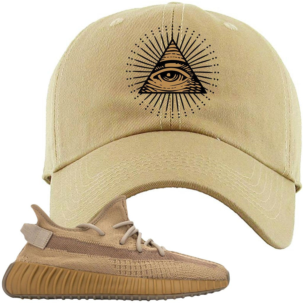 Earth v2 350s Dad Hat | All Seeing Eye, Khaki