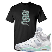 Mint Foam 6s T Shirt | Coiled Snake, Black