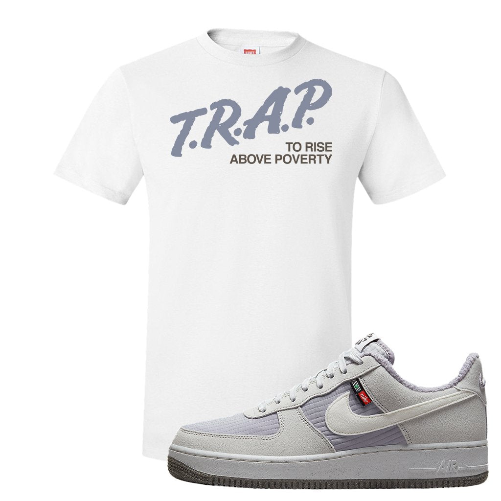 Toasty Low 1s T Shirt | Trap To Rise Above Poverty, White