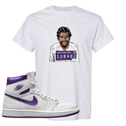 Air Jordan 1 Metallic Purple T Shirt | Escobar Illustration, Ash