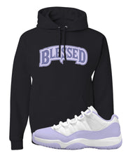 Pure Violet Low 11s Hoodie | Blessed Arch, Black