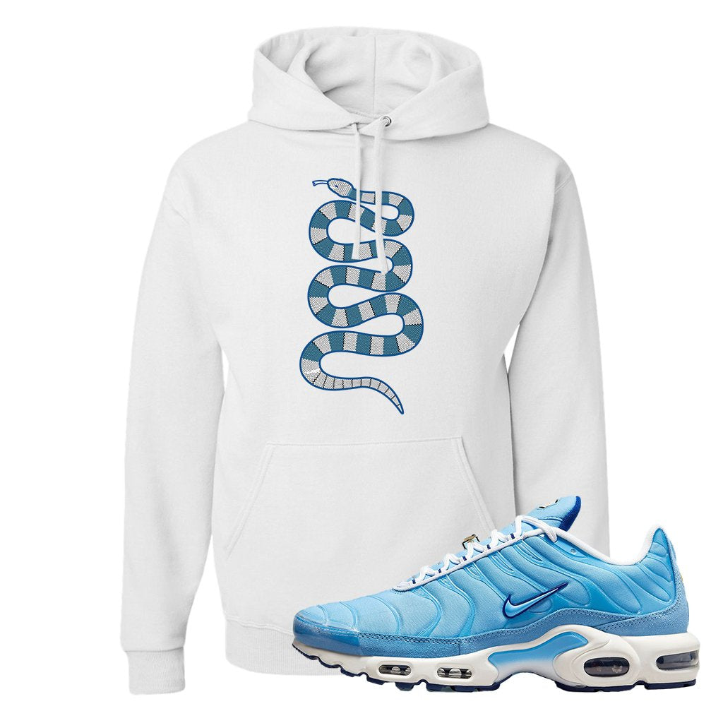 Air Max 1 First Use University Blue Hoodie | Coiled Snake, White
