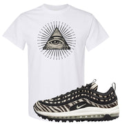 Zebra Golf 97s T Shirt | All Seeing Eye, White