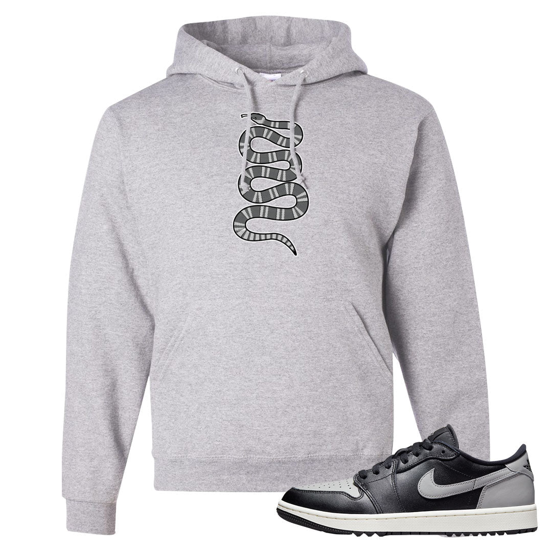 Shadow Golf Low 1s Hoodie | Coiled Snake, Ash